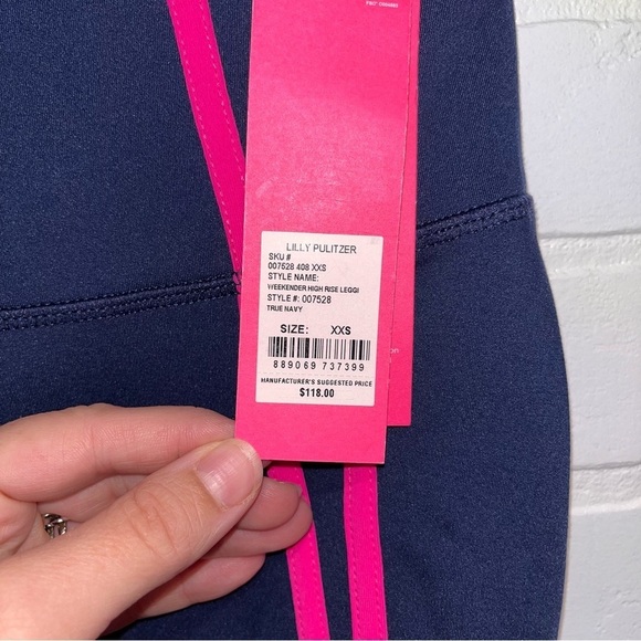NWT Lilly Pulitzer Weekender High Ride Leggings in True Navy - Picture 11 of 14